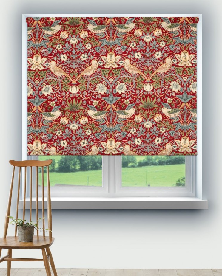 Roller Blinds Morris and Co Strawberry Thief Velvet Fabric Fabric 236933
