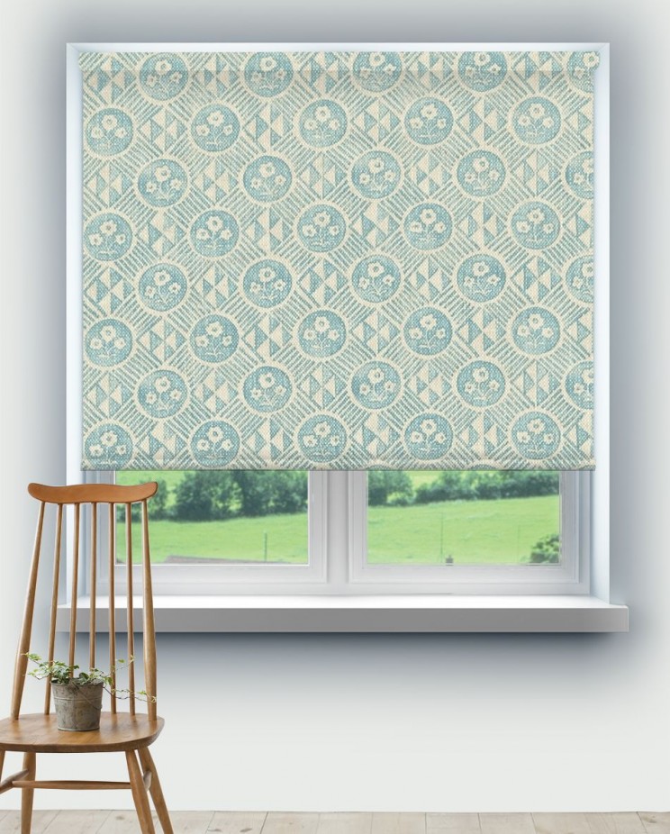 Roller Blinds Zoffany Diamonds & Flowers Fabric 320801