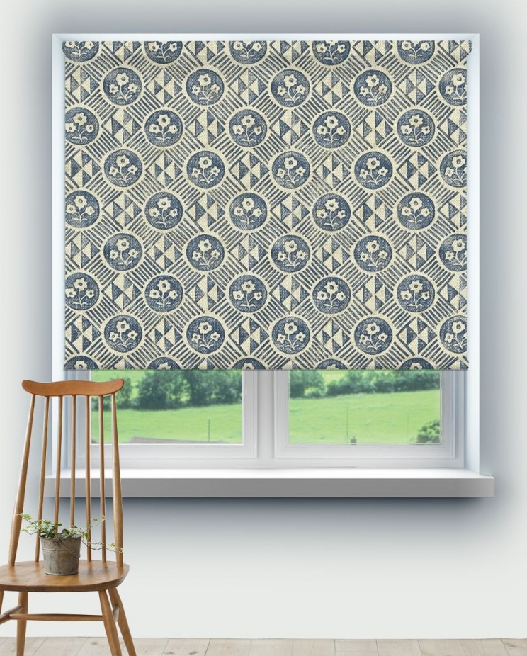 Roller Blinds Zoffany Diamonds & Flowers Fabric 320805