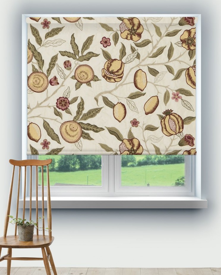 Roller Blinds Morris and Co Fruit Embroidery Fabric DMOEFR304