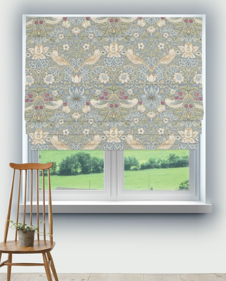 Roman Blinds Morris and Co Strawberry Thief Fabric 220314