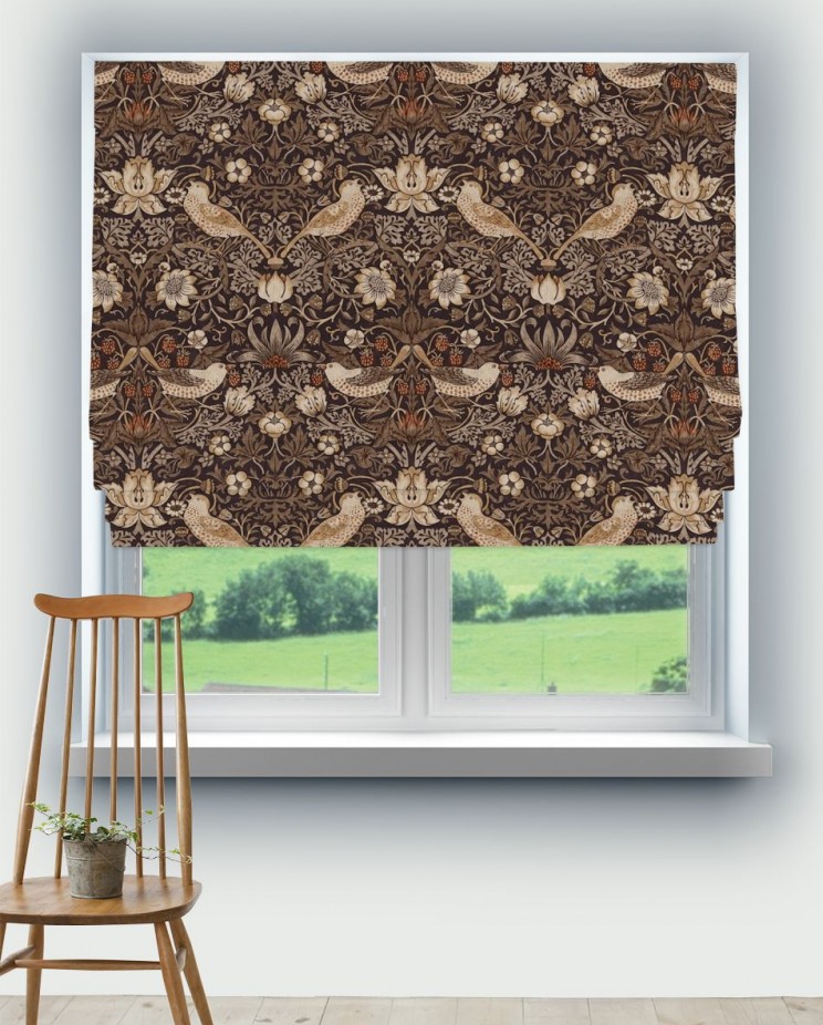 Roman Blinds Morris and Co Strawberry Thief Fabric 220315