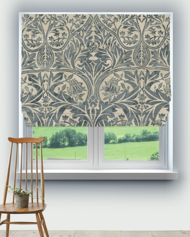 Roman Blinds Morris and Co Bluebell Fabric 220329