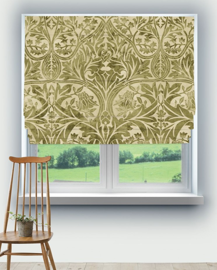Roman Blinds Morris and Co Bluebell Fabric 220330