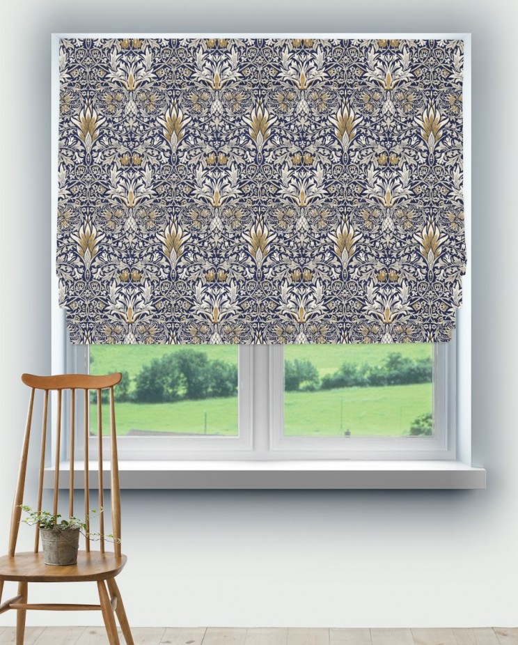 Roman Blinds Morris and Co Snakeshead Fabric 224469