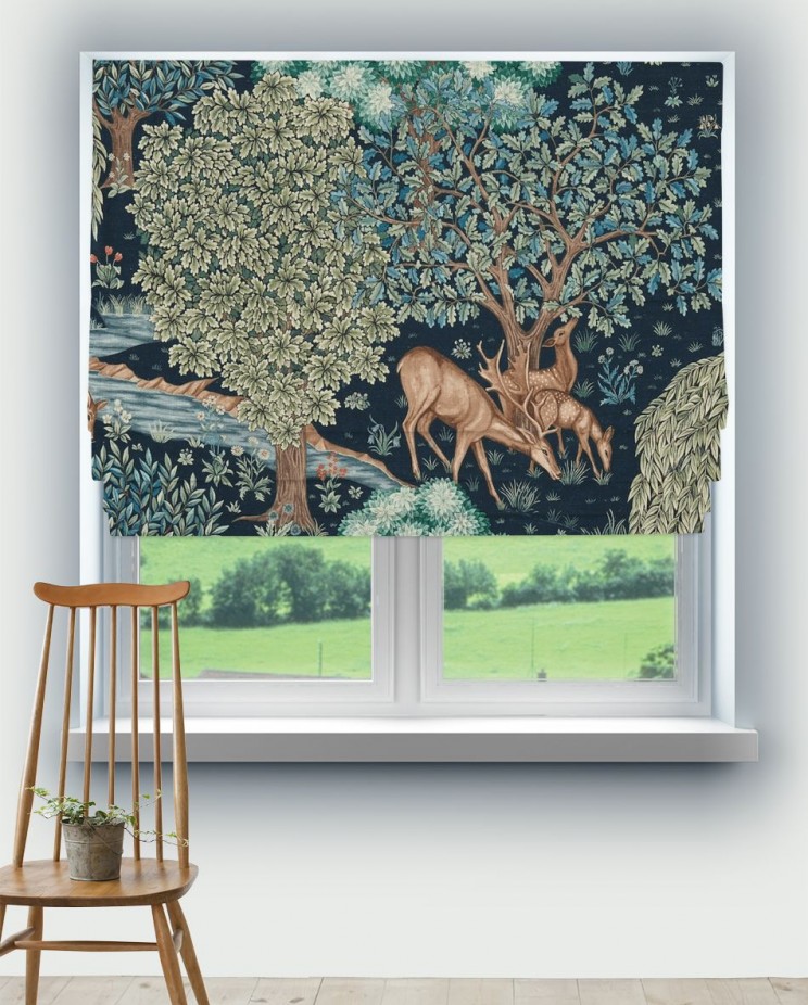 Roman Blinds Morris and Co The Brook Fabric 224497