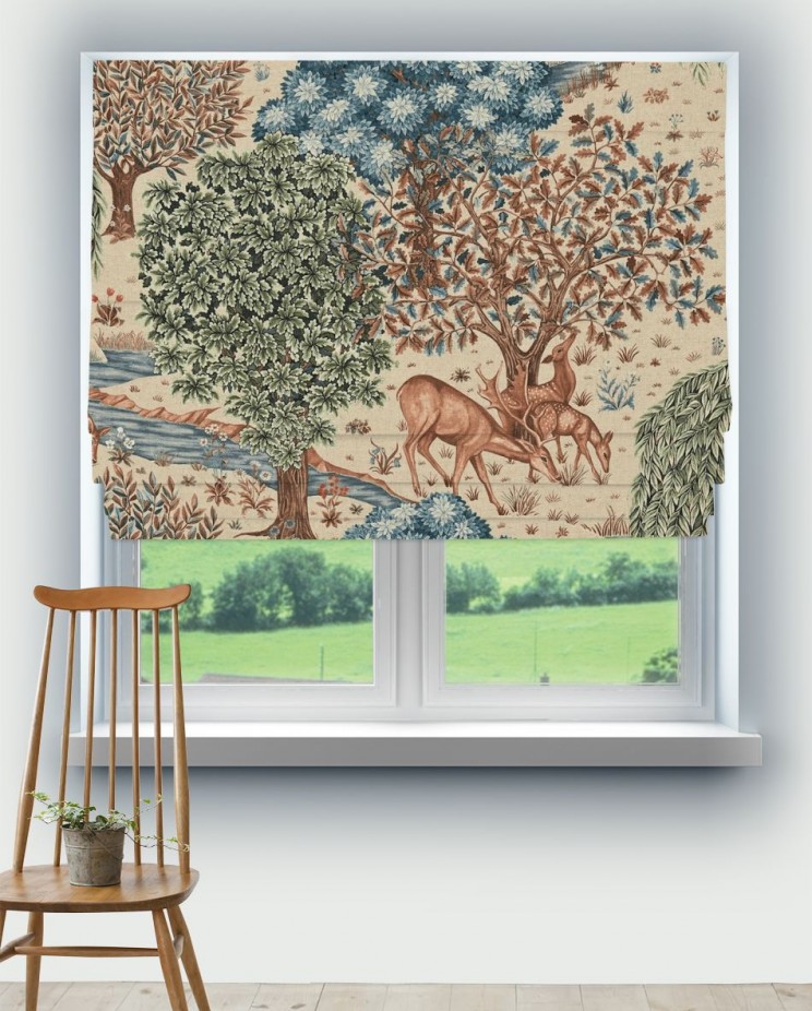 Roman Blinds Morris and Co The Brook Fabric 224561