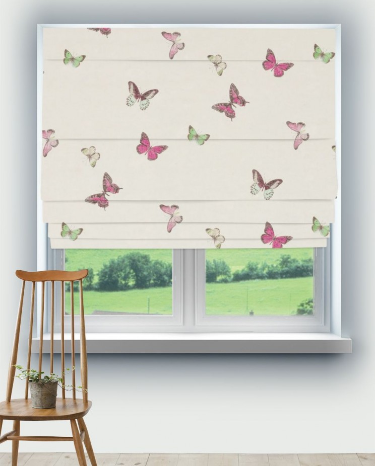 Roman Blinds Sanderson Butterfly Voile Fabric 225512