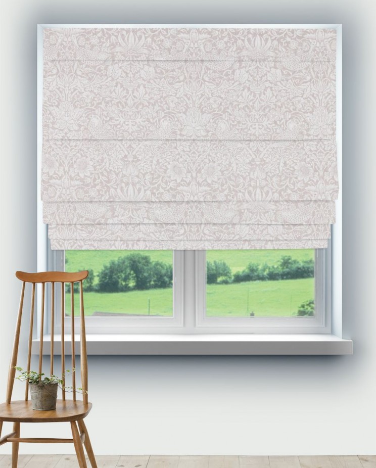 Roman Blinds Morris and Co Pure Strawberry Thief Fabric 226060