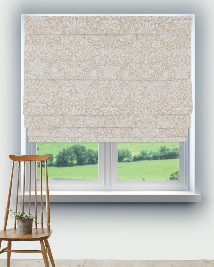 Roman Blinds Morris and Co Pure Strawberry Thief Fabric 226061