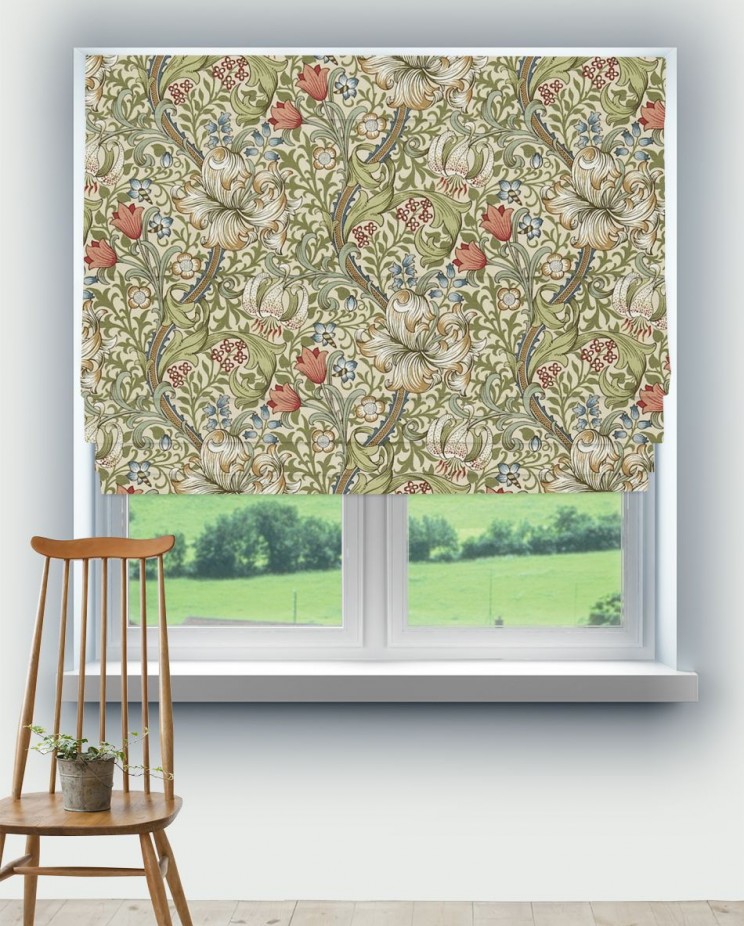 Roman Blinds Morris and Co Golden Lily Fabric 226448