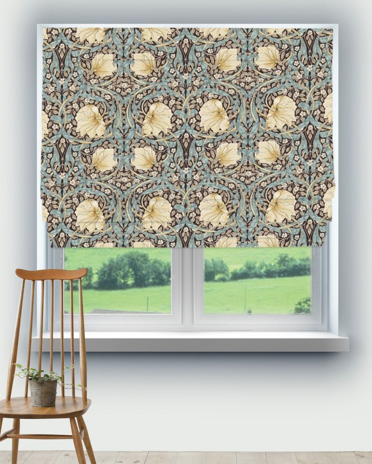 Roman Blinds Morris and Co Pimpernel Fabric 226455
