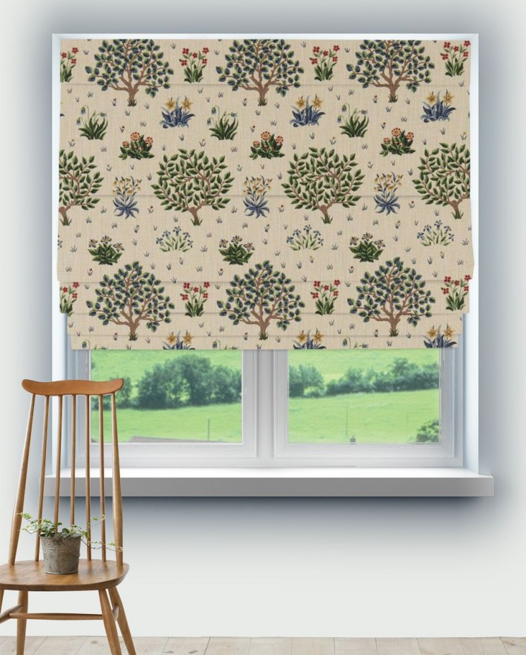 Roman Blinds Morris and Co Orchard Fabric 226688