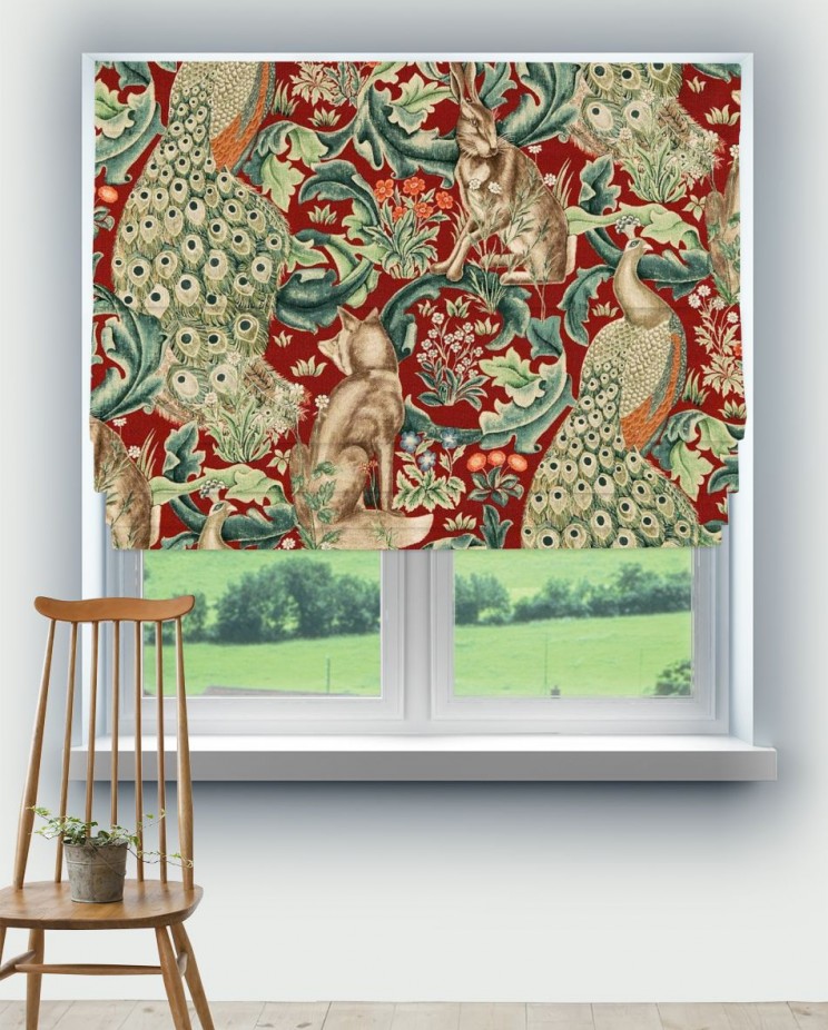 Roman Blinds Morris and Co Forest Fabric 226696