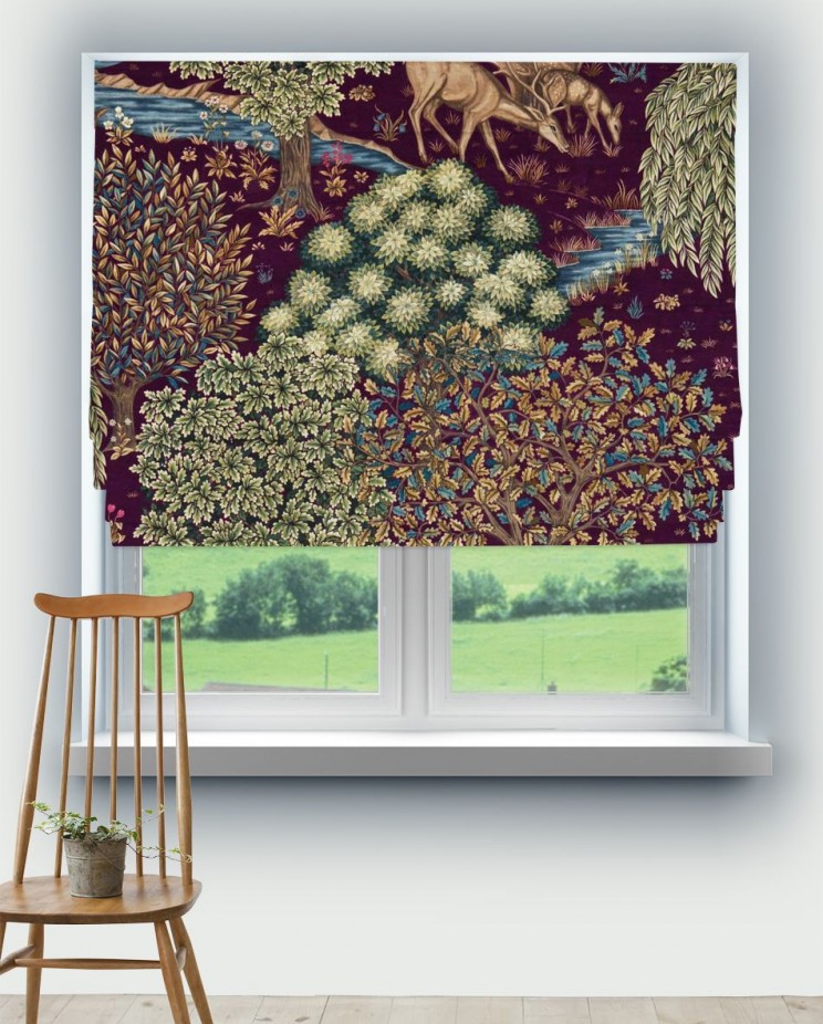 Roman Blinds Morris and Co The Brook Tapestry Fabric 226699