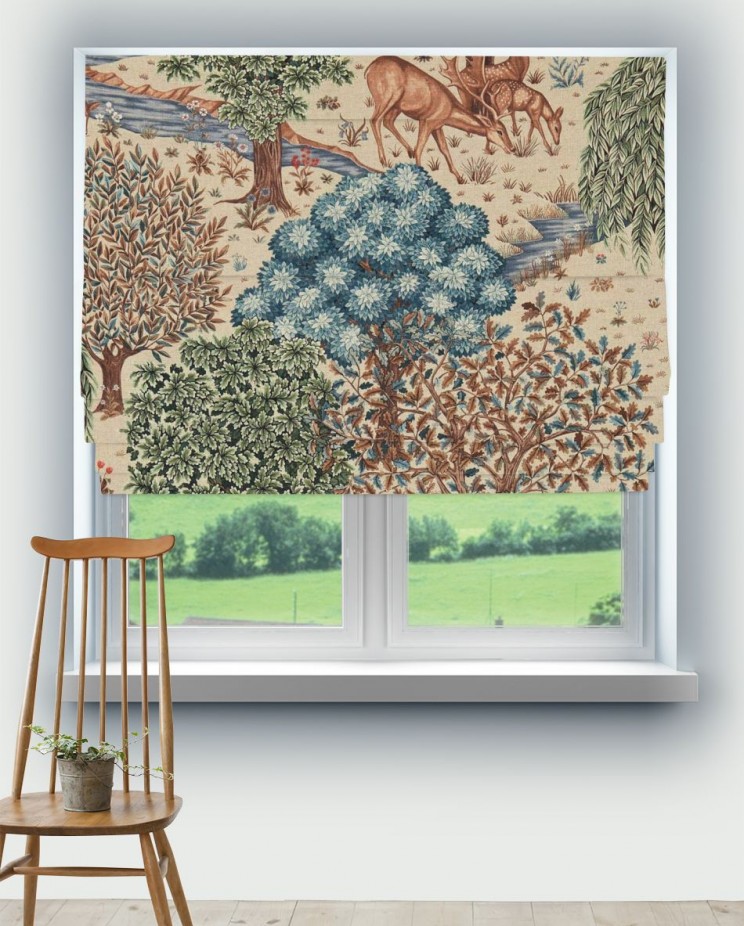 Roman Blinds Morris and Co The Brook Fabric 226708