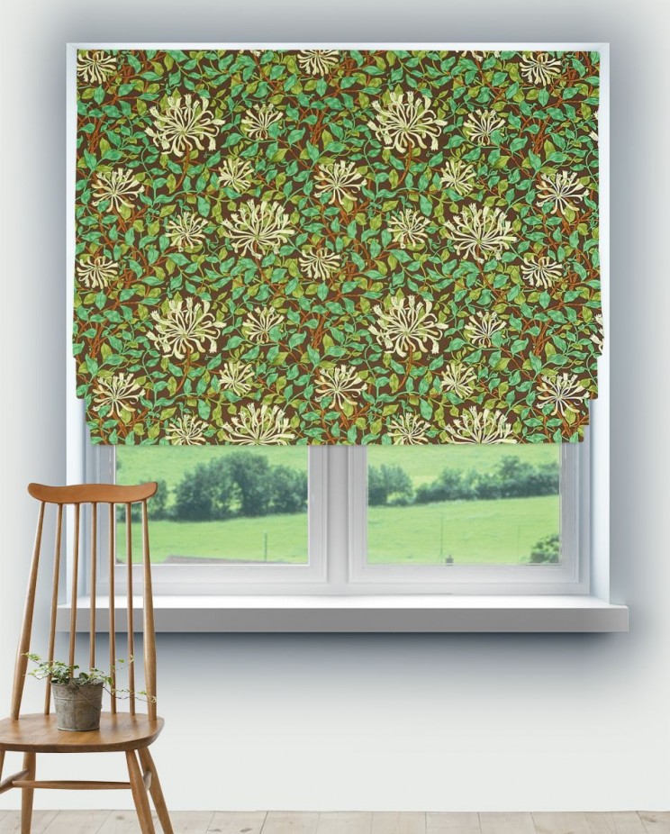 Roman Blinds Morris and Co Honeysuckle Fabric 226851
