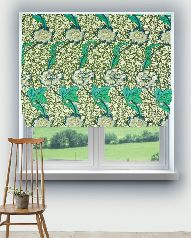 Roman Blinds Morris and Co Kennet Fabric 226856