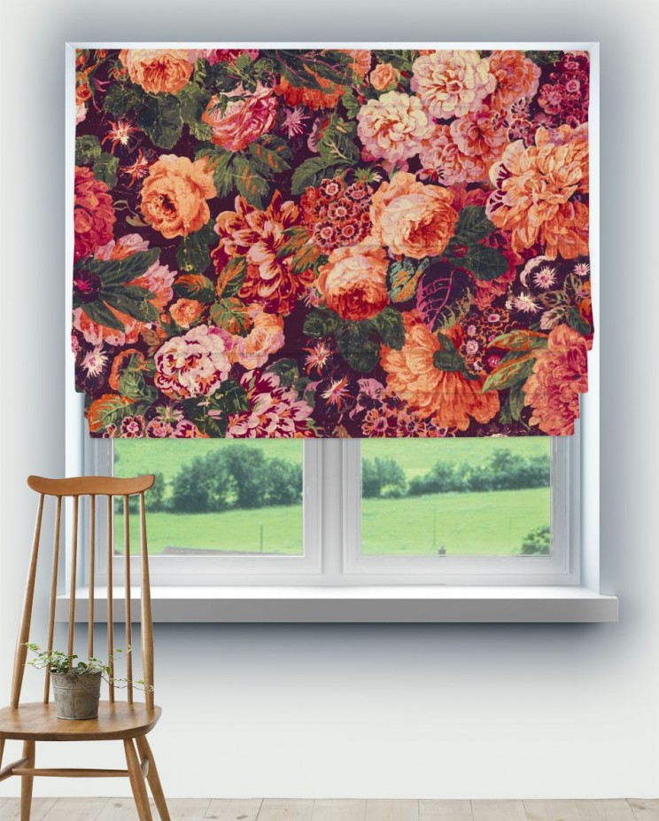 Roman Blinds Sanderson Very Rose and Peony Fabric 226883