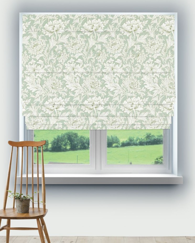 Roman Blinds Morris and Co Chrysanthemum Toile Fabric 226911