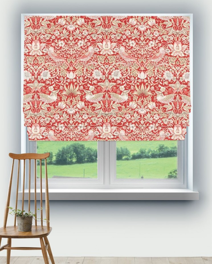 Roman Blinds Morris and Co Strawberry Thief Fabric 226915