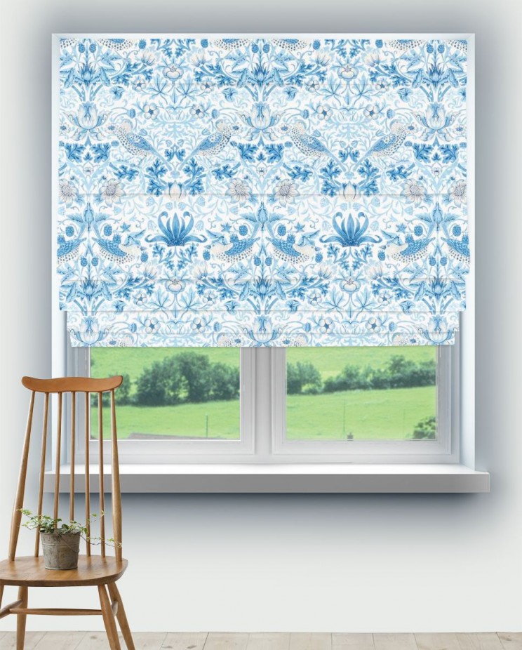 Roman Blinds Morris and Co Strawberry Thief Fabric 226916