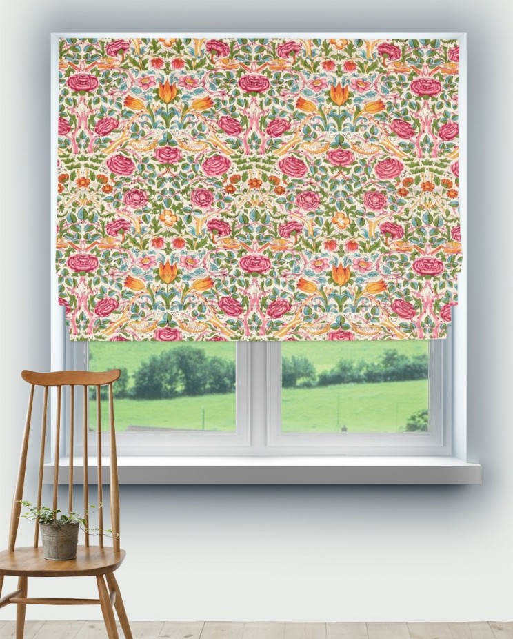 Roman Blinds Morris and Co Rose Fabric 227023