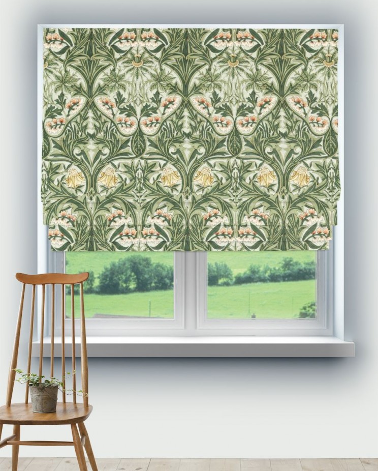 Roman Blinds Morris and Co Bluebell Fabric 227036