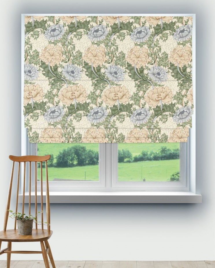 Roman Blinds Morris and Co Chrysanthemum Fabric 227101