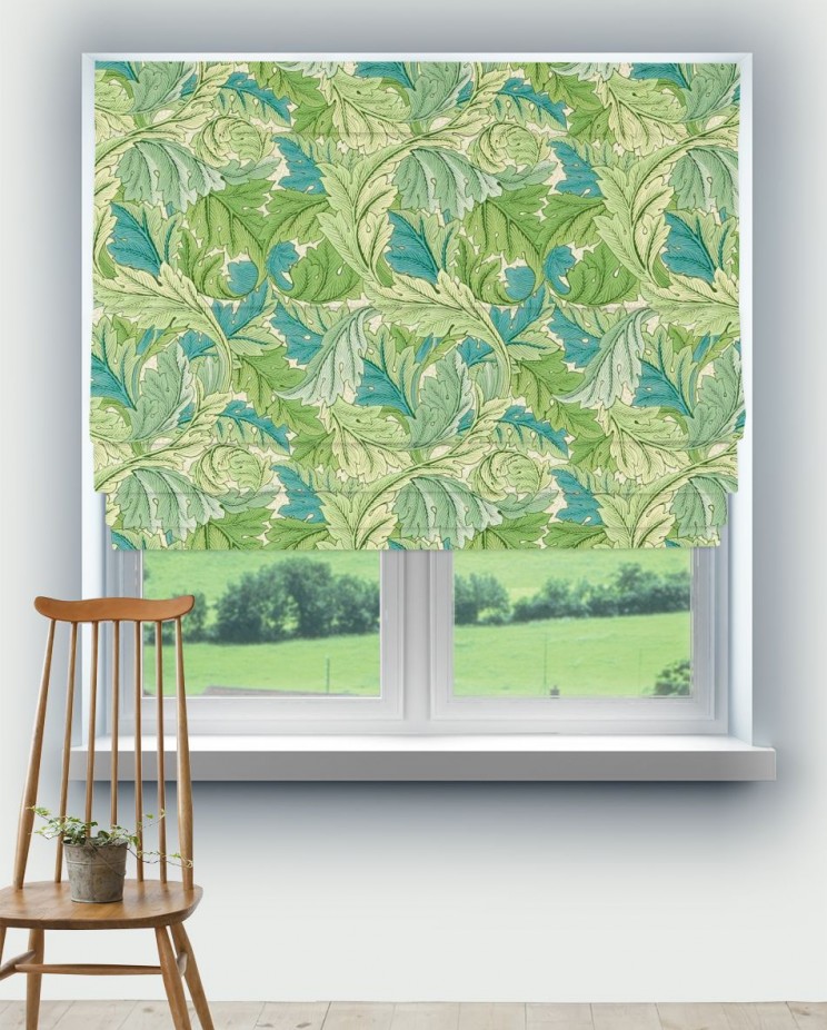 Roman Blinds Morris and Co Acanthus Fabric 227114