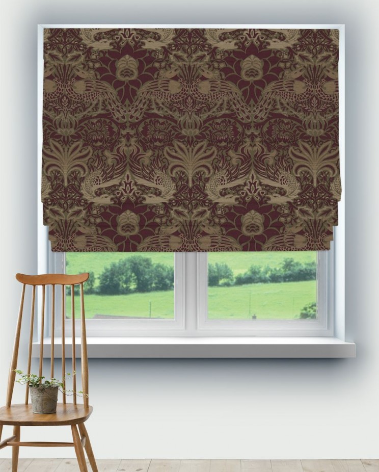 Roman Blinds Morris and Co Peacock & Dragon Fabric 230300