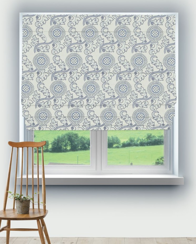 Roman Blinds Morris and Co Jane's Daisy Fabric 230345