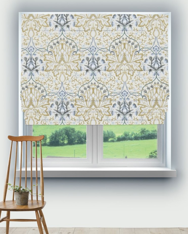 Roman Blinds Morris and Co Artichoke Embroidery Fabric 234544