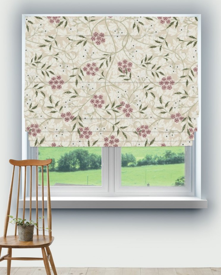 Roman Blinds Morris and Co Jasmine Embroidery Fabric 234552