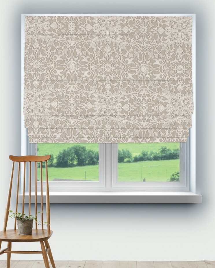 Roman Blinds Morris and Co Pure Net Ceiling Embroidery Fabric 236076