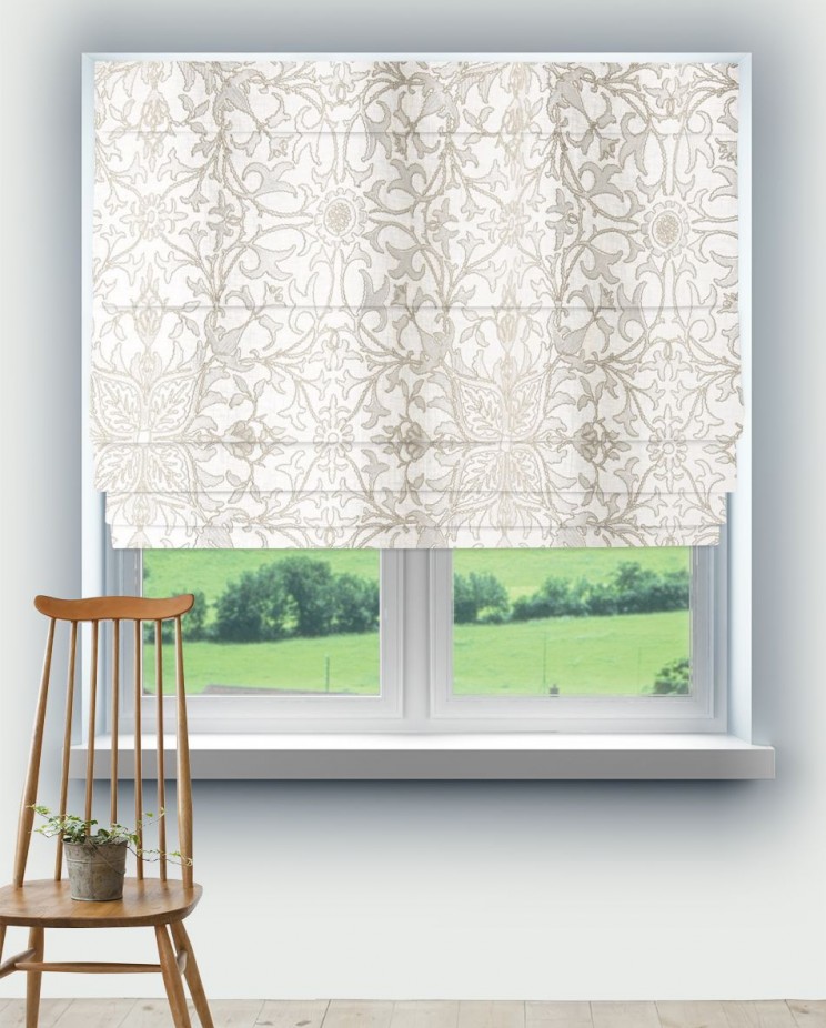 Roman Blinds Morris and Co Pure Net Ceiling Embroidery Fabric 236077