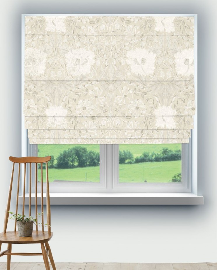 Roman Blinds Morris and Co Pure Honeysuckle & Tulip Embroidery Fabric 236633