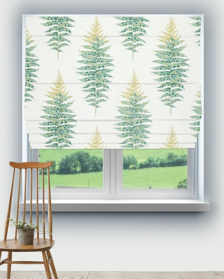 Roman Blinds Sanderson Fernery Weave Botanical Green Fabric 236780