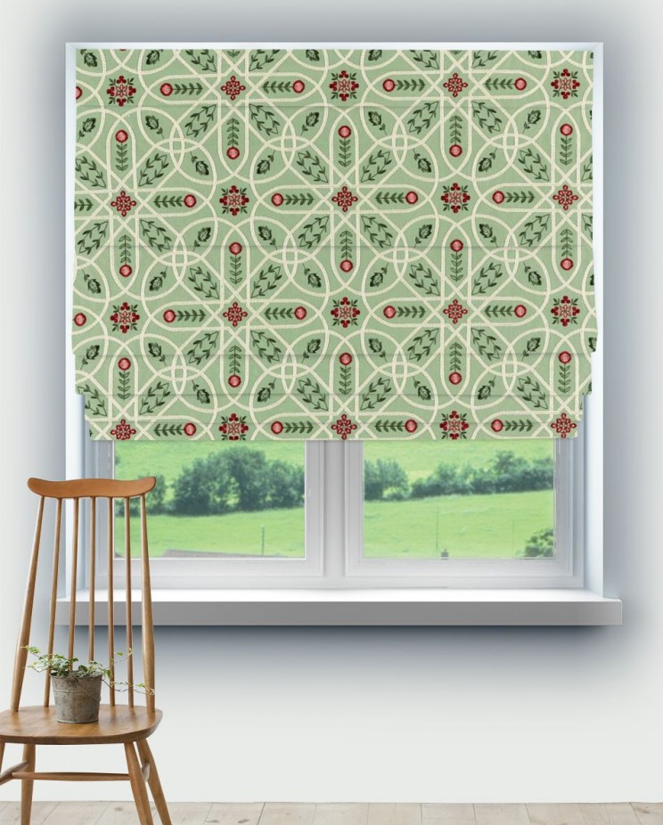 Roman Blinds Morris and Co Brophy Embroidery Fabric 236813