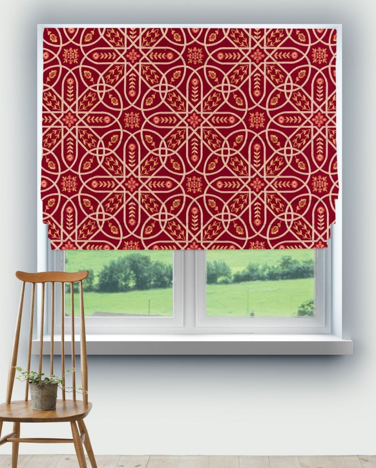 Roman Blinds Morris and Co Brophy Embroidery Fabric 236814