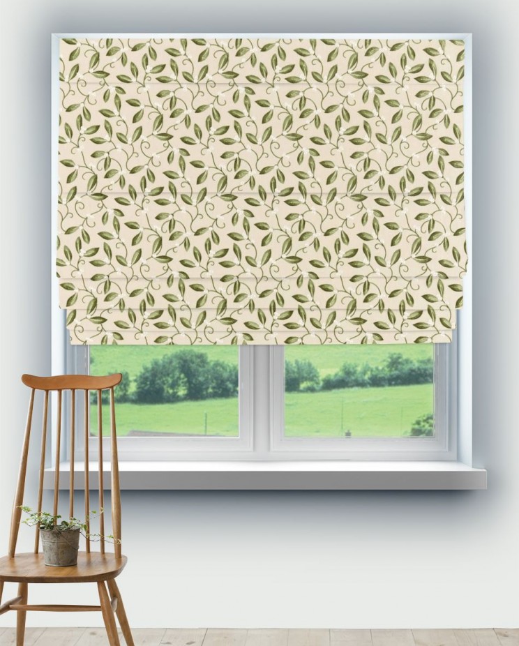Roman Blinds Morris and Co Mistletoe Embroidery Fabric 236816