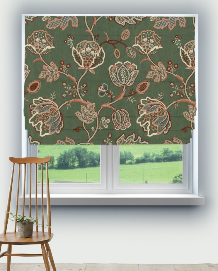 Roman Blinds Morris and Co Theodosia Embroidery Fabric 236821