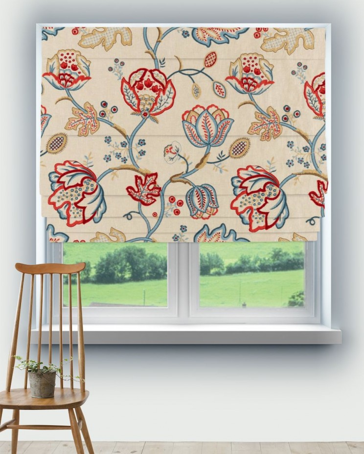 Roman Blinds Morris and Co Theodosia Embroidery Fabric 236822