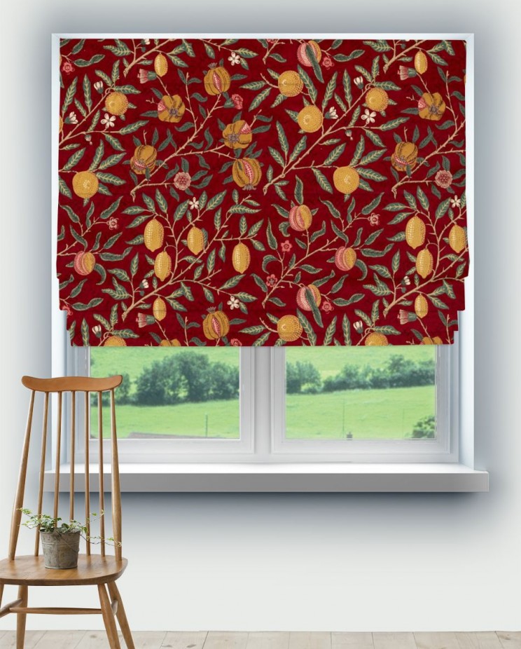 Roman Blinds Morris and Co Fruit Velvet Fabric Fabric 236925