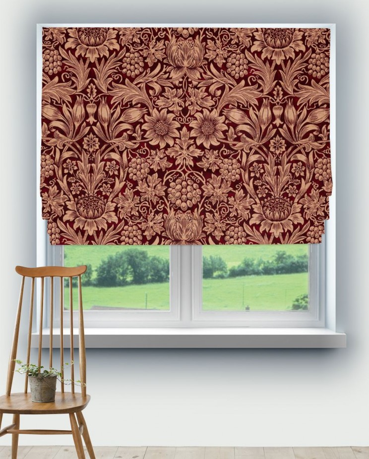 Roman Blinds Morris and Co Sunflower Velvet Fabric Fabric 236928