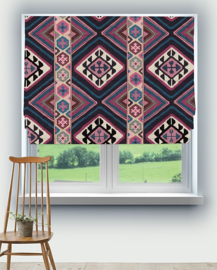 Roman Blinds Morris and Co Dorothy’s Kilim Fabric 237306