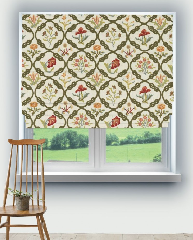 Roman Blinds Morris and Co May’s Coverlet Fabric 237309