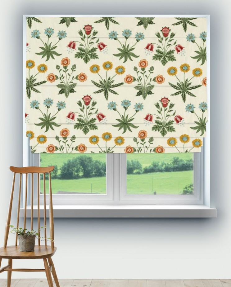 Roman Blinds Morris and Co Daisy Embroidery Fabric 237310