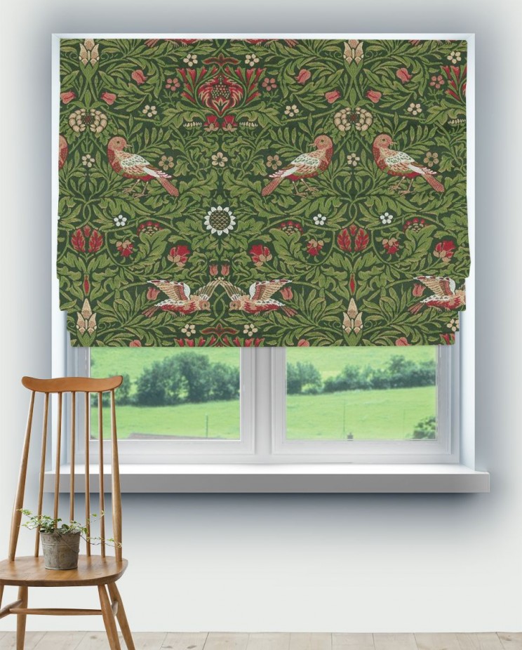 Roman Blinds Morris and Co Bird Tapestry Fabric 237311