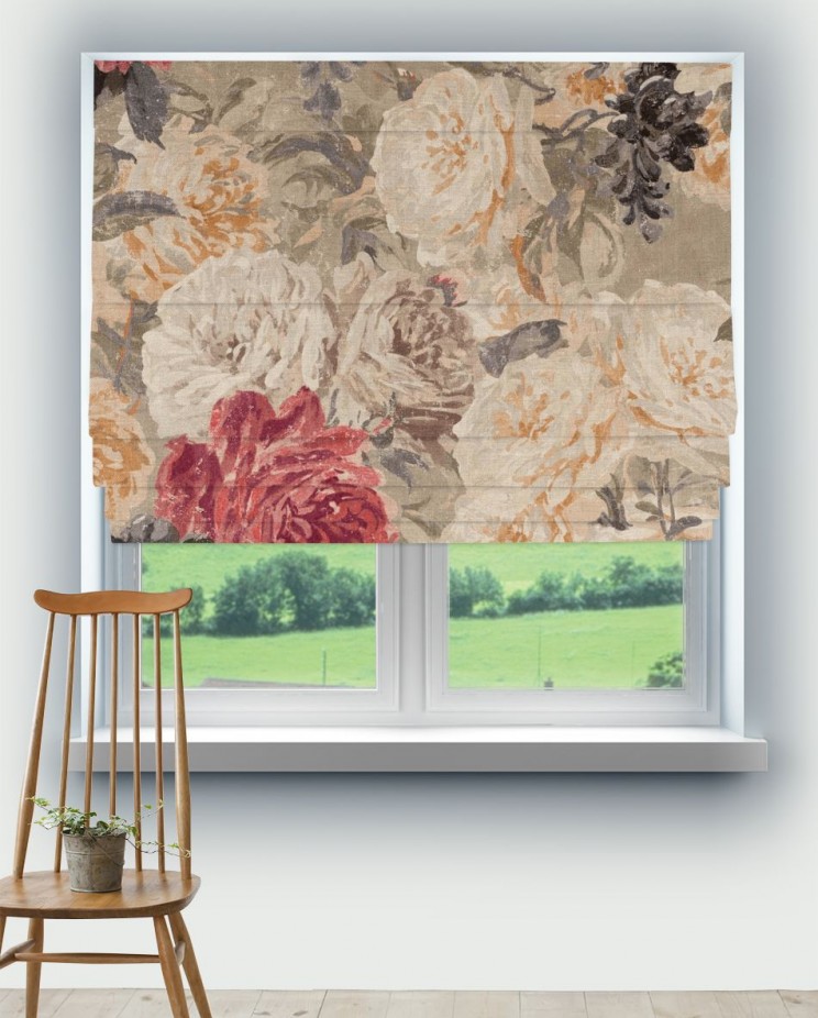 Roman Blinds Zoffany Rose Absolute Linen Fabric 322652